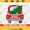 Christmas Truck PNG Christmas Sublimation Design Back of Truck Transparent Background Instant Download Design 1107