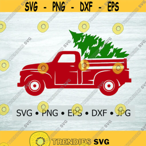 Christmas Truck SVG with Tree SVG EPS png jpg dwg Digital Download Digital Vector Clipart Print Design 1874