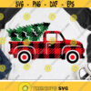 Christmas Truck Svg Buffalo Plaid Svg Vintage Truck Svg Dxf Eps Png Christmas Tree Cut Files Cute Holiday Clipart Silhouette Cricut Design 2667 .jpg