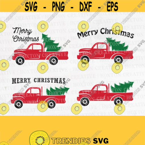Christmas Truck Svg File Christmas Truck Tree Svg Christmas Tree Svg Merry Christmas Svg Vintage Truck Svg Files Cut FilesDesign 271