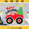 Christmas Truck Svg Monster Truck Svg Merry Christmas Svg Dxf Eps Png Kids Cut File Boy Shirt Design Holiday Clipart Silhouette Cricut Design 197 .jpg