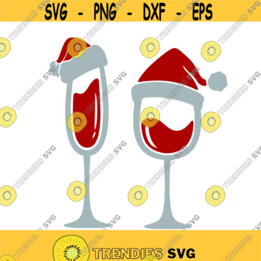 Christmas Wine Santa Cuttable Design SVG PNG DXF eps Designs Cameo File Silhouette Design 1919