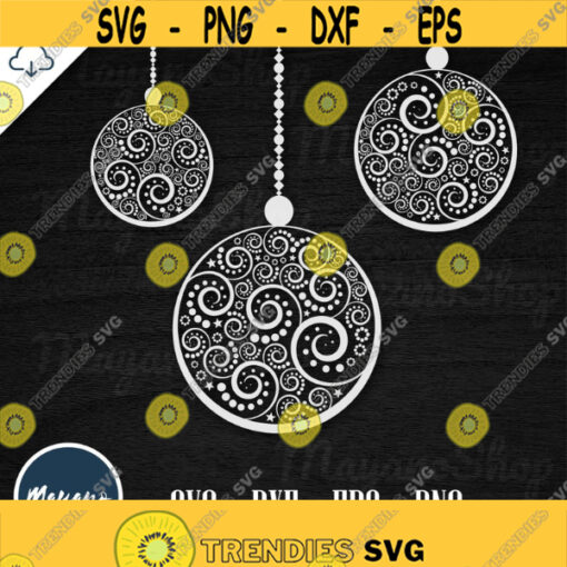 Christmas balls svg Christmas decorations Christmas ornamet stencil Christmas ornament svg Svg files for Cricut and Silhouette Design 92