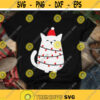 Christmas cat svg Christmas svg Christmas tree svg Light svg dxf Garland Winter Cute Shirt Cut file Clipart Cricut Silhouette Design 178.jpg