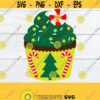 Christmas cupcake. Christmas svg. Cute Christmas svg. Christmas cupcake svg. Instant download. Svg jpg png epd dxf. Peppermint svg. Design 1477