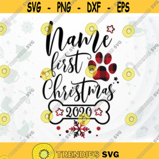 Christmas dog SVG Dog paw Christmas ornaments SVG Snowflakes svg First Christmas SVG Dog svg Dog Ornament svg Buffalo Plaid svg Design 65.jpg