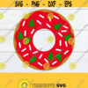 Christmas donut. Donut with sprinkles. Christmas tree sprinkles. Donut svg. Christmas sweets. Christmas donut with Christmas tree sprinkles. Design 1491