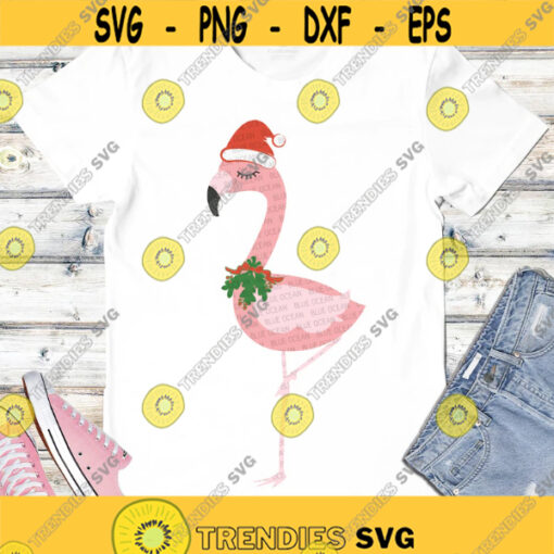 Christmas flamingo SVG Flamingo SVG Holiday Flamingo SVG Santa Flamingo svg