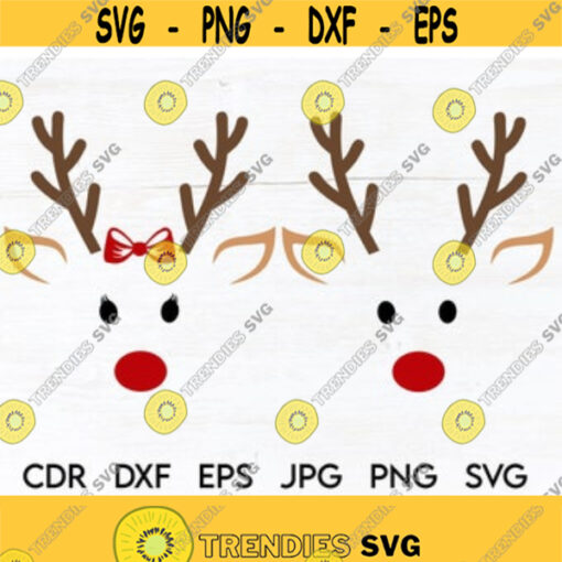 Christmas reindeer svg print vector Merry Christmas svg prinable design instant download Rudolph silhouette Holiday vector clipart Design 27