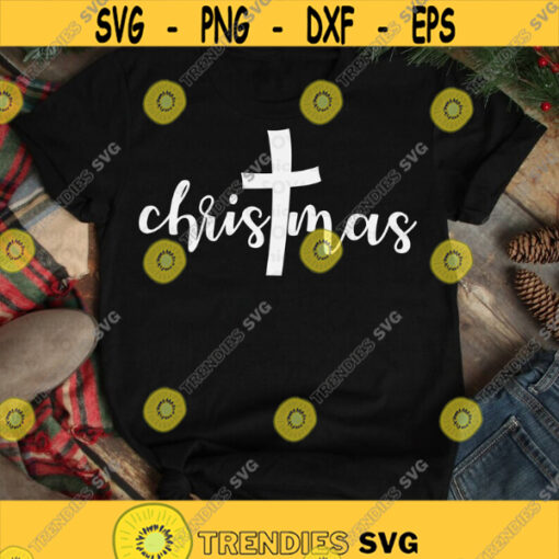 Christmas svg Cross svg Jesus svg Christ svg Christmas cross svg dxf Winter svg Holiday svg Clipart Cut file Cricut Silhouette Design 652.jpg