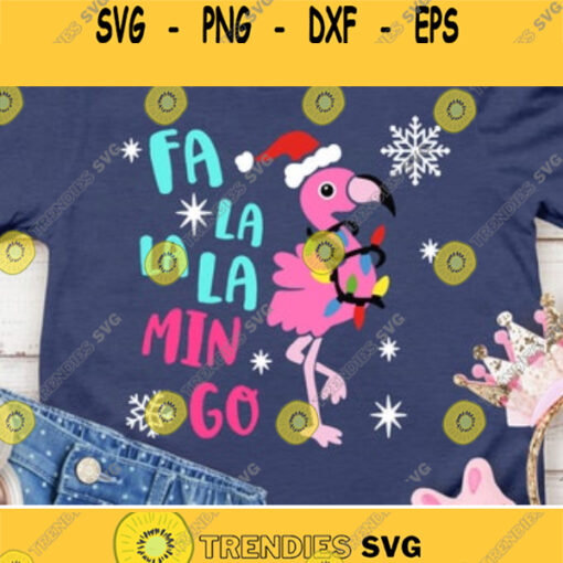 Christmas svg Flamingo Svg Christmas Shirt svg Fa La La La La Svg Svg Files For Cricut Sublimation Designs