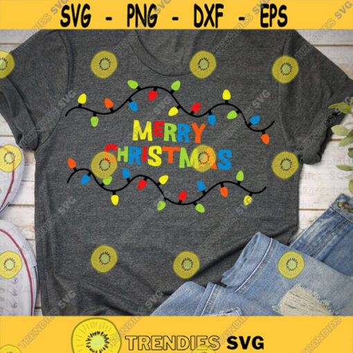 Christmas svg Merry Christmas svg Christmas Light svg Bright svg dxf eps Colorful Clipart Cut file Cricut Silhouette Shirt Craft Design 323.jpg