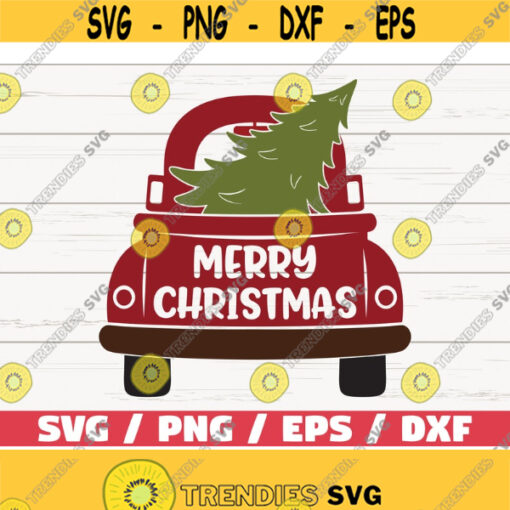 Christmas truck SVG Christmas SVG Tree svg Cricut Cut File Clip art Silhouette Vector Design 1041