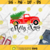 Christmas truck SVG Merry Christmas SVG Vintage red truck Christmas tree cut files