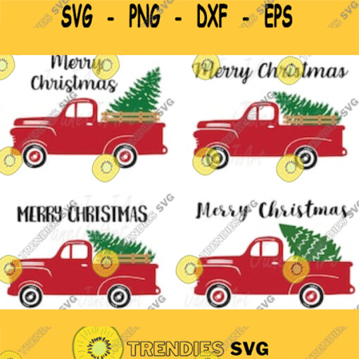 Christmas truck svg Christmas Truck Tree SVG Christmas tree svg Merry Christmas svgVintage Truck svg files Old red truck svg Shirt