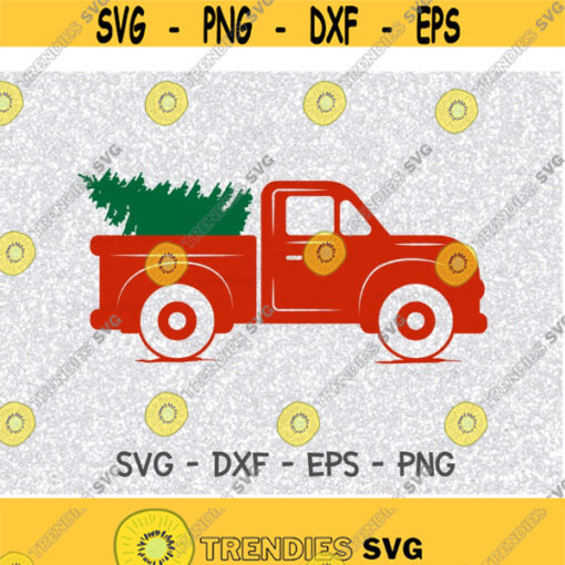 Christmas truck svg Christmas truck tree svg Christmas Cutting File CriCut Files svg png dxf eps Silhouette Design 219
