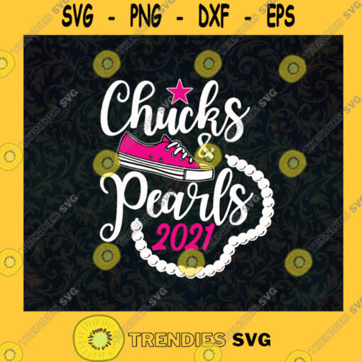 Chucks and Pearls 2021 Converse Chuck Taylor Pearl Necklaces Inauguration 2021 Kamala Harris Vice President SVG Digital Files Cut Files For Cricut Instant Download Vector Download Print Files