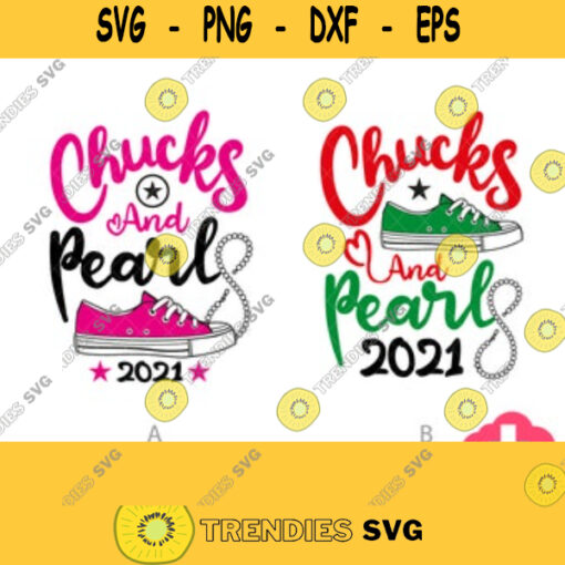 Chucks and Pearls SVG Madam Vice President 2021 cut file for cricut silhouette MVP T Shirt 81