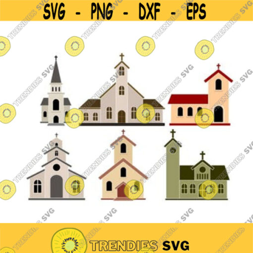 Church House Cuttable Design SVG PNG DXF eps Designs Cameo File Silhouette Design 60