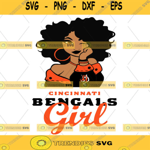 Cincinnati Bengals Girl NFL Svg Girl Nfl Sport Sport Svg Girl Cut File Silhouette Svg Cutting Files Download Instant BaseBall Svg Football Svg HockeyTeam