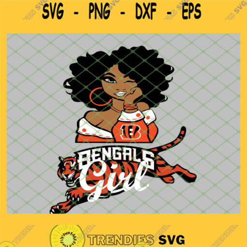 Cincinnati Bengals Girl SVG PNG DXF EPS 1