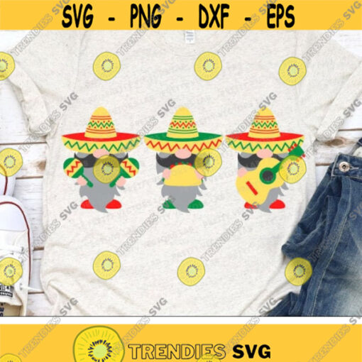 Cinco de Mayo Gnomes Svg Fiesta Cut Files Gnome with Mexican Hat Svg Cinco de Mayo Svg Dxf Eps Png Funny Gnomes Svg Silhouette Cricut Design 2627 .jpg