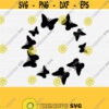 Circle Frame Butterfly Silhouette Svg for Cricut Split Letter Monogram Shirts Mask Cup Desings Butterflies Svg Bundle Png Eps Dxf Design 277