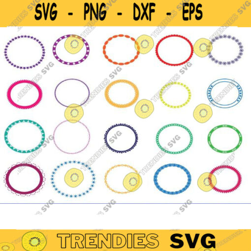 Circle frame svg circle monogram svg floral wreath svg circle svg Doodle Circle Cricut svg circle frame doodle frame svg circle png Design 588 copy