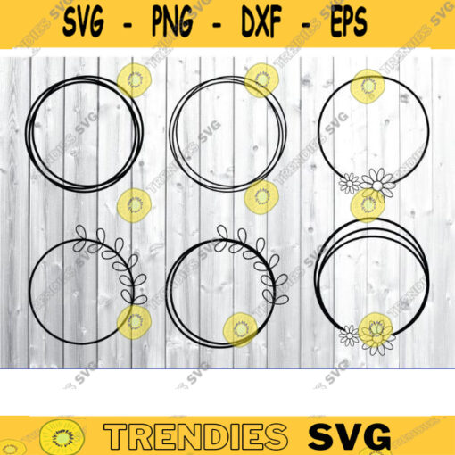 Circle frame svg circle monogram svg floral wreath svg circle svg Doodle Circle Cricut svg circle frame doodle frame svg circle png copy