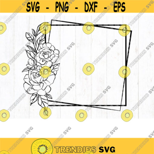 Circle frame with leaves svg Laurel wreath svg Floral wedding monogram Design 198 .jpg
