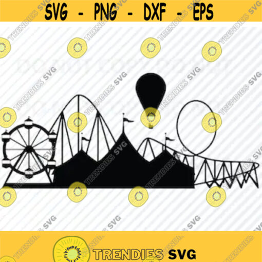 Circus SVG Files County Fair Vector Images Clipart Ferris wheel Vinyl Cutting Files SVG Image For Cricut Eps Png Dxf Stencil Clip Art Design 155