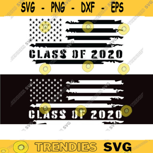 Class of 2020 American flag svg PNG dxf eps pdf Grunge United States US Flag Graduation Graduate copy