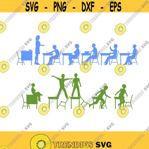 Classroom School Cuttable Design SVG PNG DXF eps Designs Cameo File Silhouette Design 592