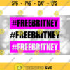 Clipart for Causes Big Bold Lettering Words FreeBritney in 3 Pink and Black Versions Printable Cuttable Digital Download SVG Only Design 721