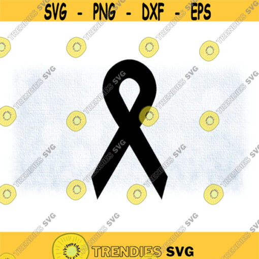 Clipart for Causes Black Awareness Ribbon Sleep Apnea Mass Shooting Funerals or Change the Color Yourself Digital Download svg png Design 517