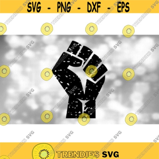 Clipart for Causes Black Distressed or Grunge Black Power Fist Black Lives Matter Black Solidarity Support Digital Download SVG PNG Design 838