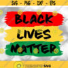Clipart for Causes Black Lives Matter Words in Black Overlaid on Rasta Color Paint Swashes Red Yellow Green Digital Download SVG PNG Design 202