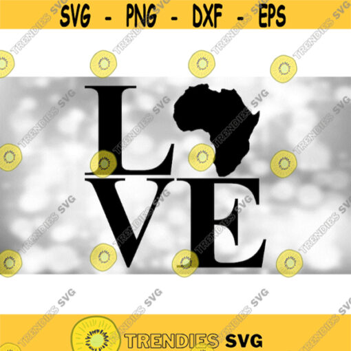 Clipart for Causes Black Word Love in NY NY Style Format w Africa Silhouette Letter 0 African American Digital Download svg png Design 1115