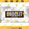 Clipart for Causes Brown Bar with Gray Word Choclit and 100 Melanin Inspired by Hersheys Milk Chocolate Digital Download SVG PNG Design 563