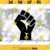 Clipart for Causes Large Black Power Fist Black Lives Matter Black Nationalism Solidarity Support Strength Digital Download SVG PNG Design 1136