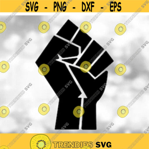 Clipart for Causes Large Black Power Fist Black Lives Matter Black Nationalism Solidarity Support Strength Digital Download SVG PNG Design 366