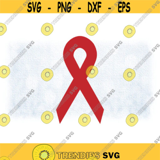 Clipart for Causes Large Red Awareness Ribbon AIDS HIV Drug Addiction Heart Disease Hemophilia and More Digital Download svg png Design 519