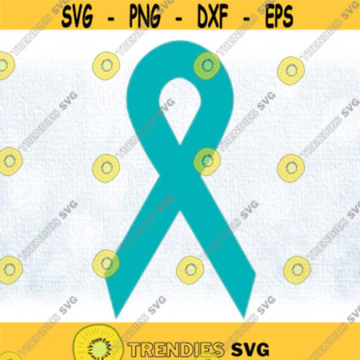 Clipart for Causes Teal Awareness Ribbon OCD Ovarian Cancer Tourette Syndrome PanicAnxiety Disorder PTSD Digital Download svgpng Design 295