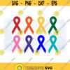 Clipart for Causes Value Pack Bundle Awareness Ribbons Red Orange Yellow Green Teal Blue Purple Pink Digital Download svg png Design 515