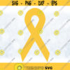 Clipart for Causes Yellow Awareness Ribbon Endometriosis Obesity Suicide Prevention Support Our Troops Digital Download svg png Design 318