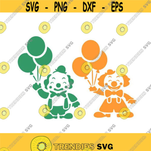 Clown Birthday Cuttable SVG PNG DXF eps Designs Cameo File Silhouette Design 559