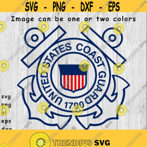 Coast Guard Crest Coast Guard Logo SVG png ai eps dxf files for Auto and Vinyl Decals T shirts CNC Cricut and other cut projects Design 66