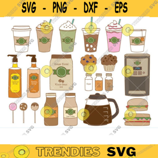 Coffee Clipart Clip Art Coffee Shop Bakery Cafe Clipart Digital Instant Download copy