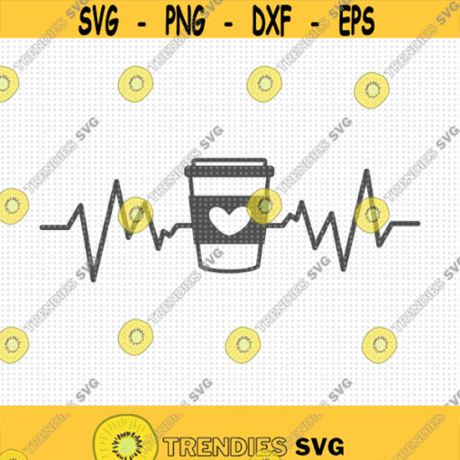 Coffee EKG SVG Coffee Lover Svg Coffee heartbeat Svg Coffee Mug Svg Nurse Fuel Svg Heartbeat Svg Nurse Svg Latte EKG Svg Coffee Svg Design 325