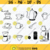 Coffee SVG Files For Cricut Bundle Cricut svg files Files For Silhouette Coffee cup Vector Images clipart Coffee pot svg Coffee bean png Design 369